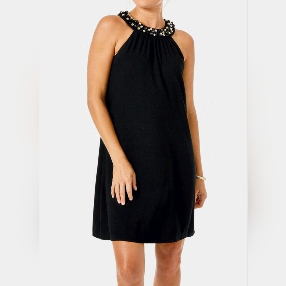 Lilly Pulitzer Shawn Black Dress Onyx, Size M, $238